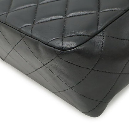 Chanel Quilted 30 Big CC Logo Chain Shoulder Bag Leather Black Gold