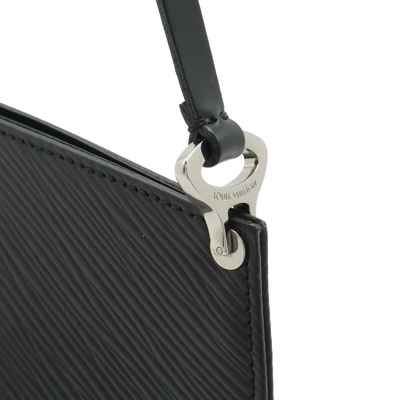 Louis Vuitton Epi Pochette Demi Lune Shoulder Bag Pouch Leather Noir Black