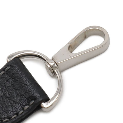 Hermes Shoulder Strap for Garden Party Canvas Leather Black Silver