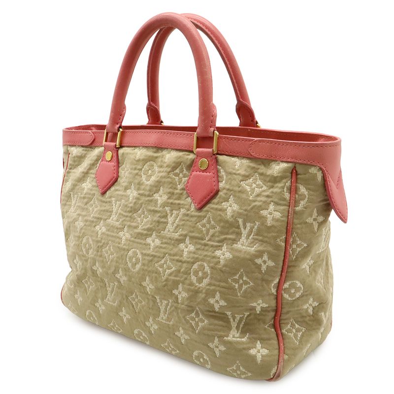 Louis Vuitton Monogram Sabia Caba MM Tote Beige Rose Pink Gold