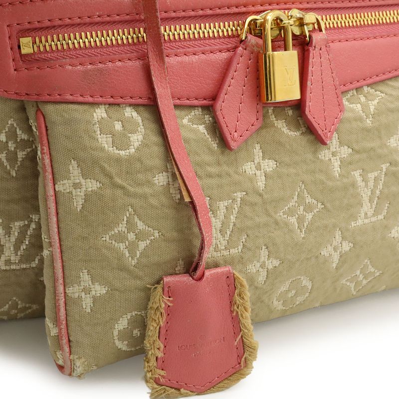 Louis Vuitton Monogram Sabia Caba MM Tote Beige Rose Pink Gold