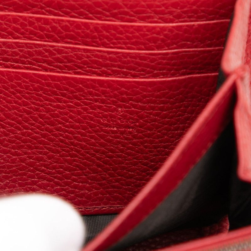 Gucci GG Marmont Crossbody Chain Shoulder Bag Logo Red Leather