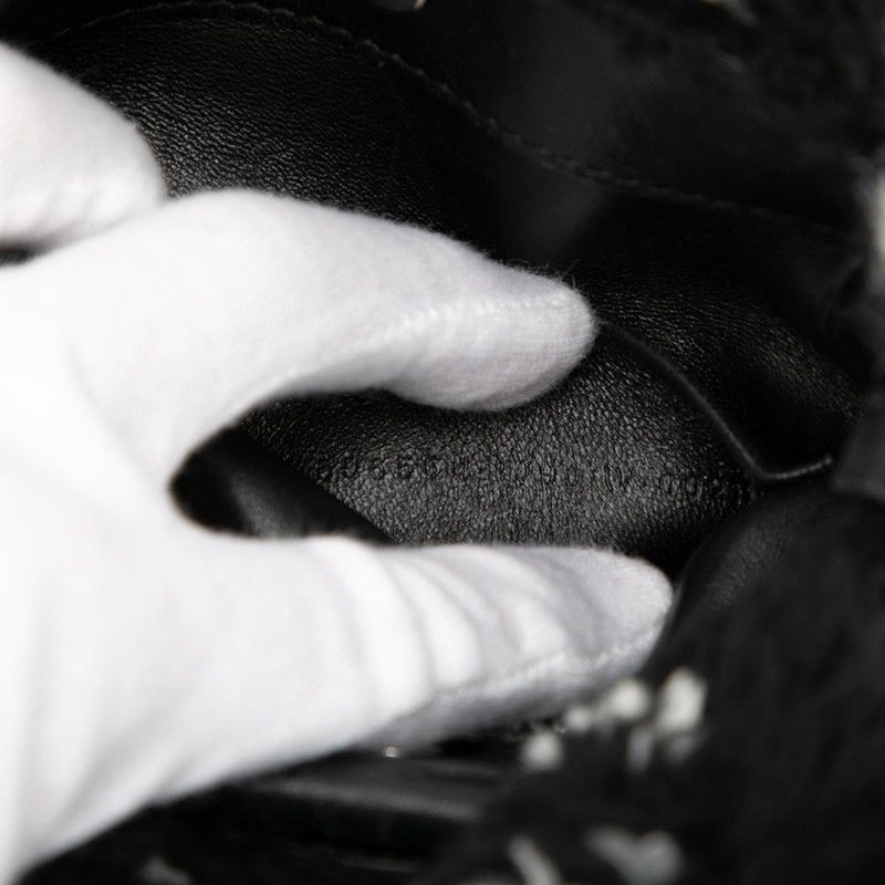 Balenciaga Everyday 2-Way Shoulder Bag Black Faux Fur Leather