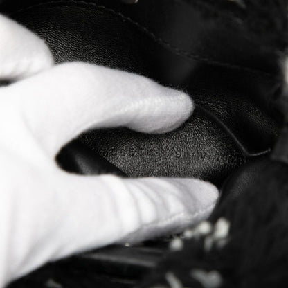 Balenciaga Everyday 2-Way Shoulder Bag Black Faux Fur Leather