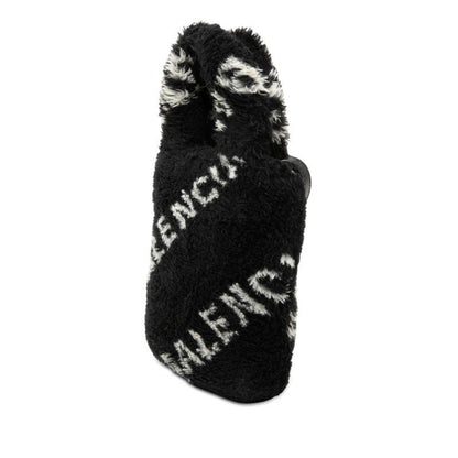 Balenciaga Everyday 2-Way Shoulder Bag Black Faux Fur Leather