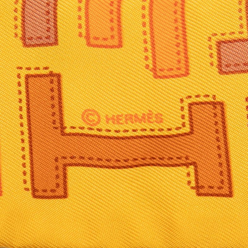 Hermes Twilly Yellow Multicolor Silk Scarf