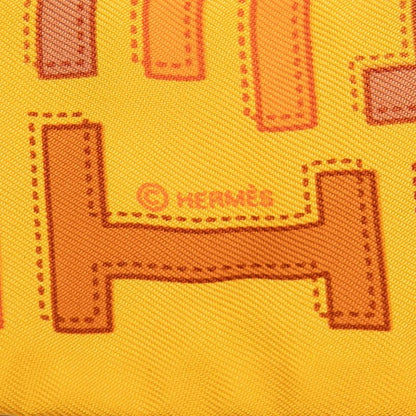 Hermes Twilly Yellow Multicolor Silk Scarf