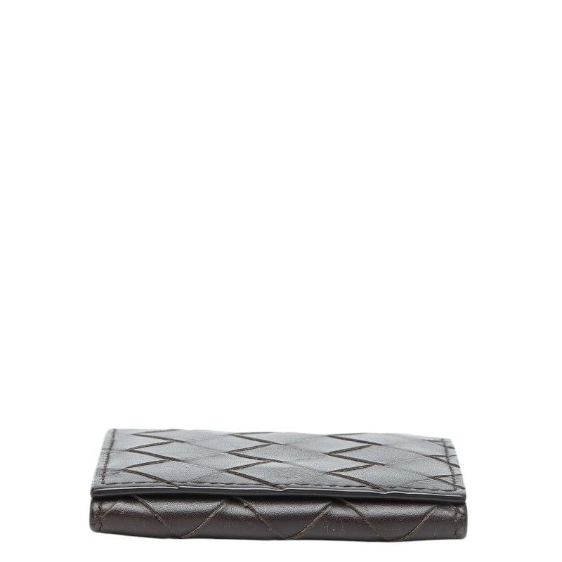Bottega Veneta Intrecciato Coin Purse Brown Leather