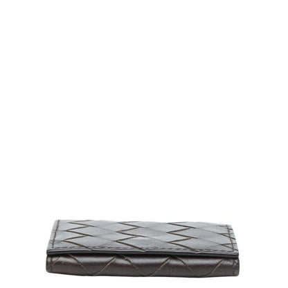 Bottega Veneta Intrecciato Coin Purse Brown Leather
