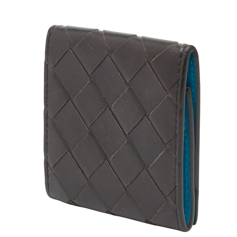 Bottega Veneta Intrecciato Coin Purse Brown Leather