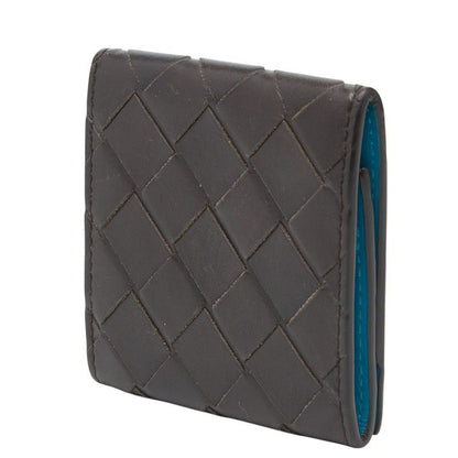 Bottega Veneta Intrecciato Coin Purse Brown Leather