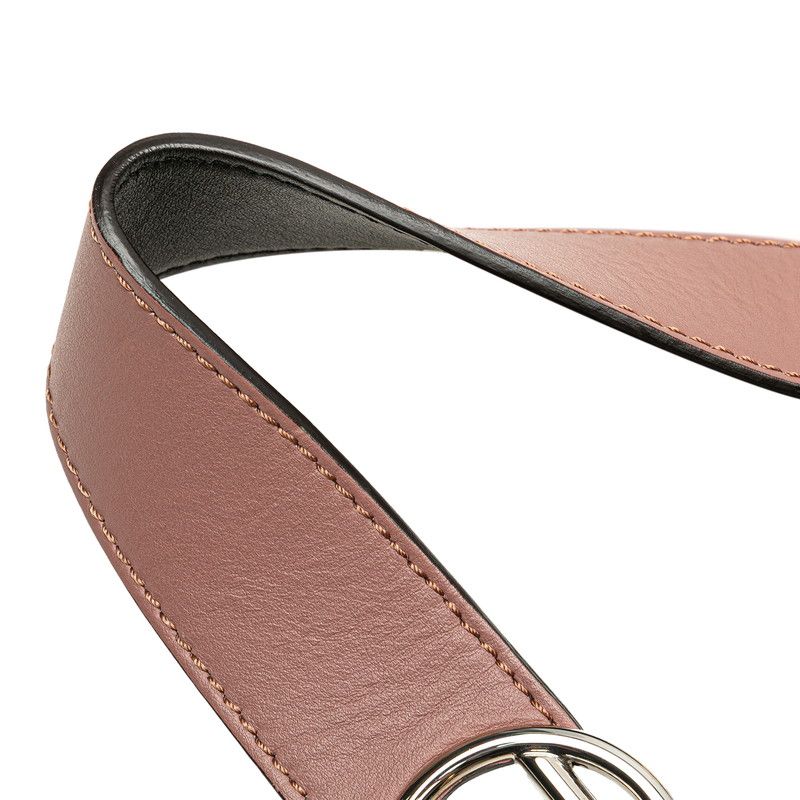 Fendi Run Away 2-Way Shoulder Bag Dusty Pink Black Leather