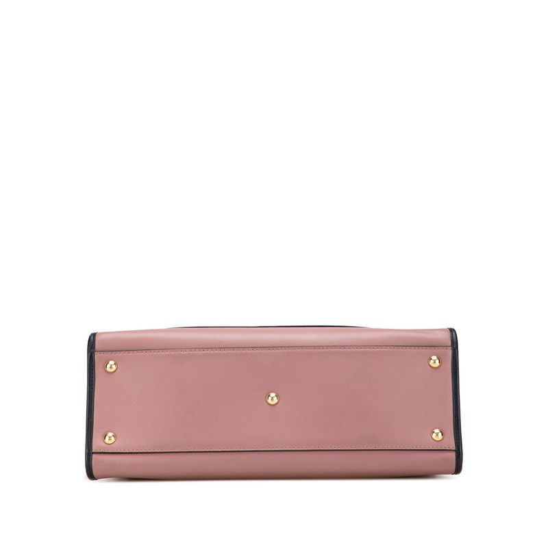 Fendi Run Away 2-Way Shoulder Bag Dusty Pink Black Leather