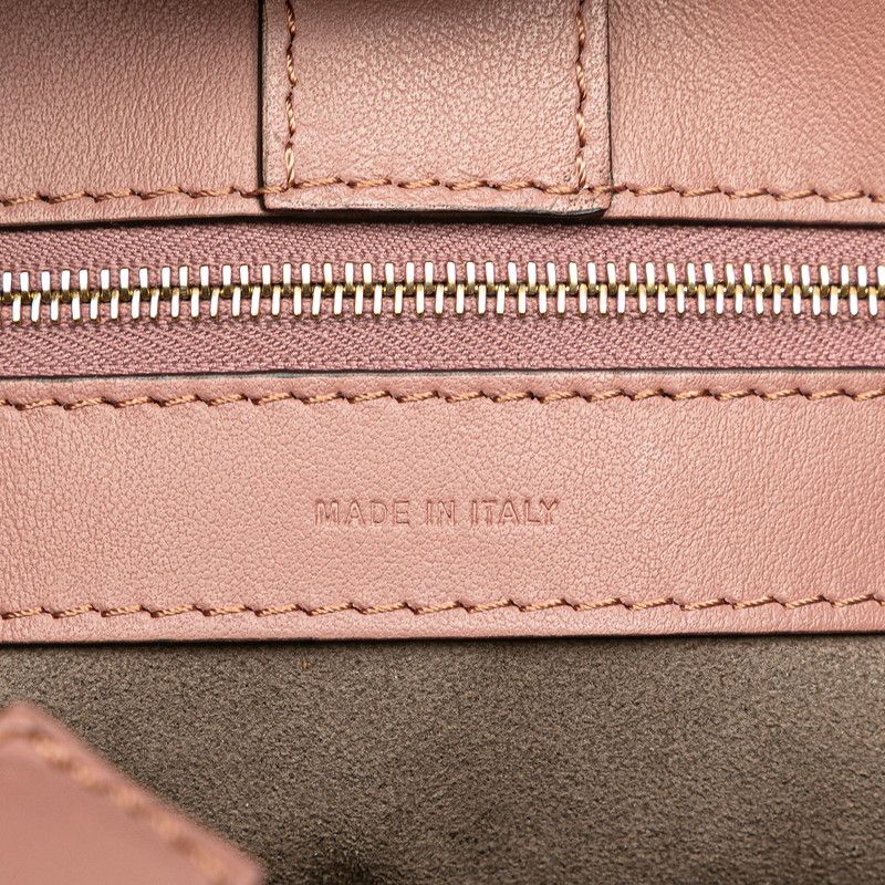 Fendi Run Away 2-Way Shoulder Bag Dusty Pink Black Leather