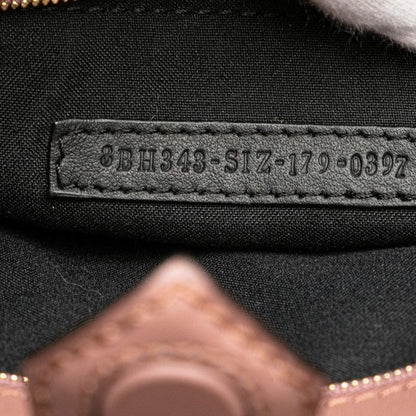 Fendi Run Away 2-Way Shoulder Bag Dusty Pink Black Leather