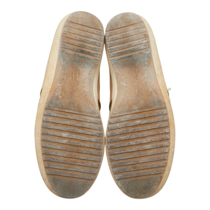 Louis Vuitton Monogram Sneakers 35.5 Beige Green Canvas Leather