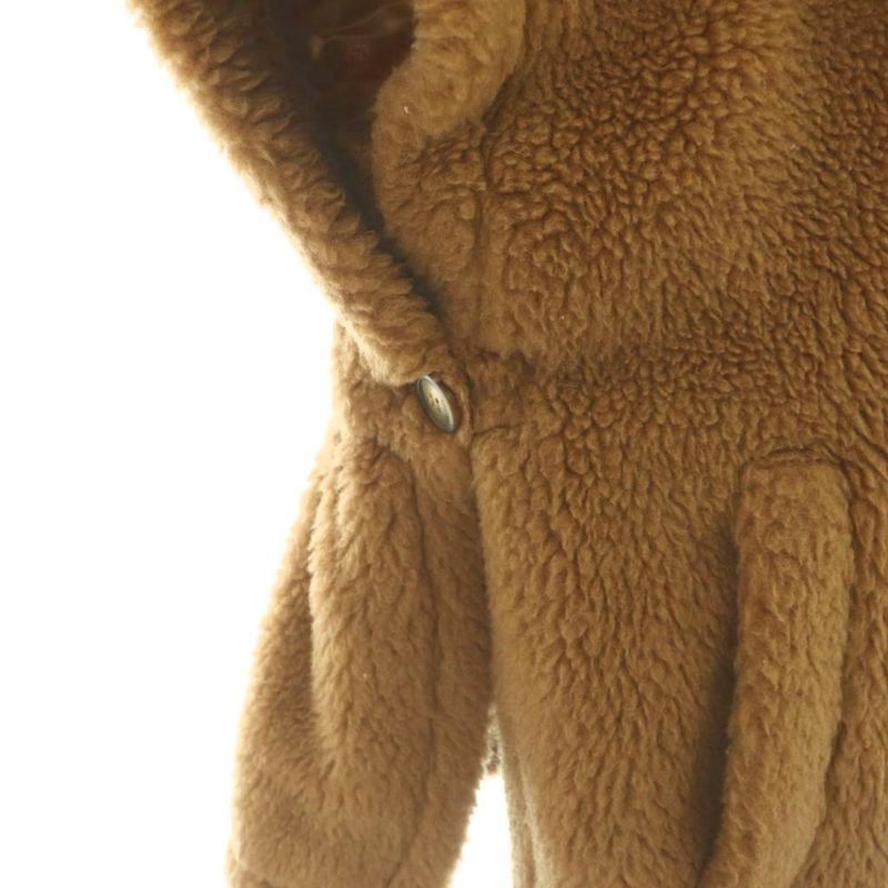 Max Mara Silver Tag New Above Teddy Bear Cape Coat ML Brown