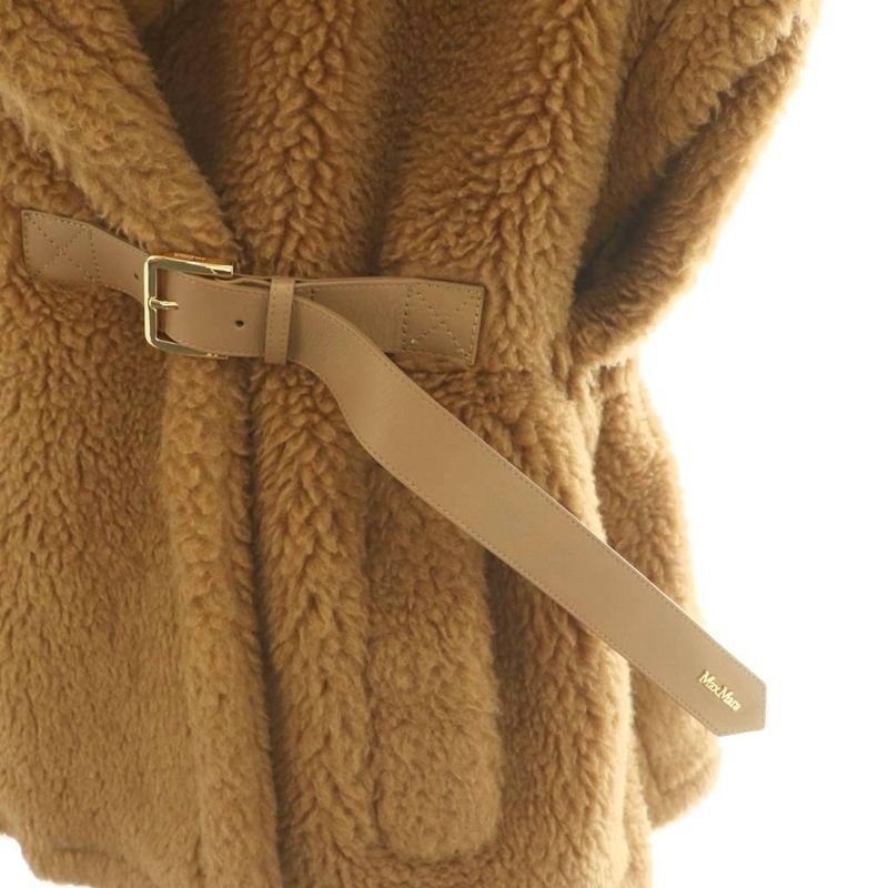 Max Mara Silver Tag New Above Teddy Bear Cape Coat ML Brown