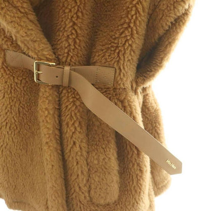 Max Mara Silver Tag New Above Teddy Bear Cape Coat ML Brown