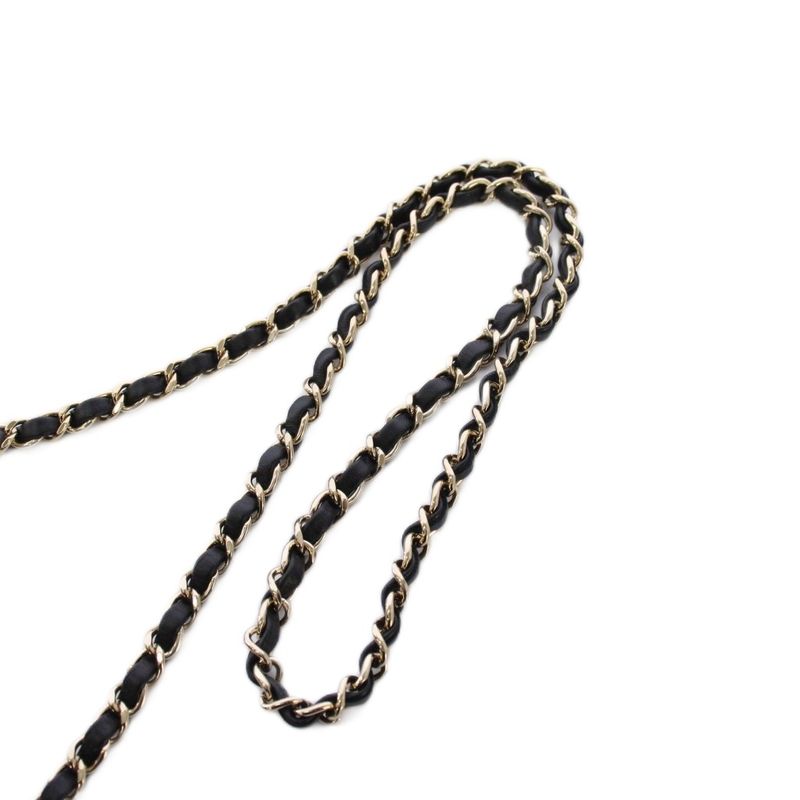 Chanel Cruise Collection Star Quilted Chain Shoulder Bag CC Logo Black KH