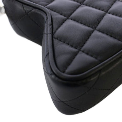 Chanel Cruise Collection Star Quilted Chain Shoulder Bag CC Logo Black KH