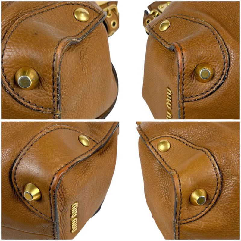 Miu Miu Miu Belted Tote Brown Leather Adventure