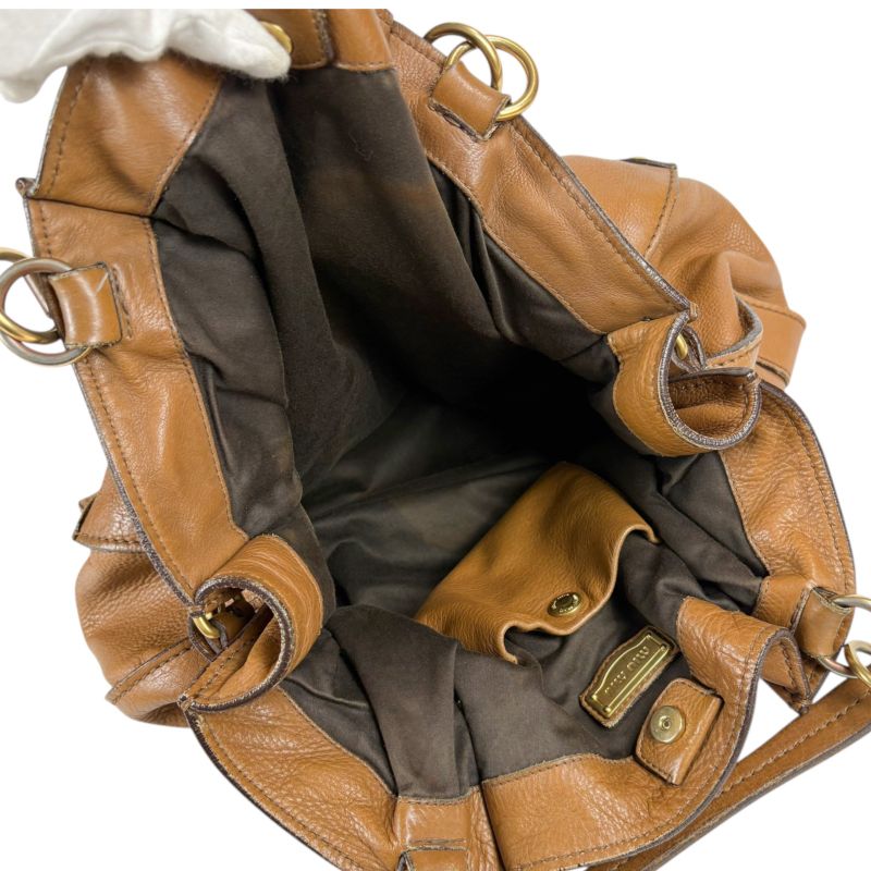 Miu Miu Miu Belted Tote Brown Leather Adventure