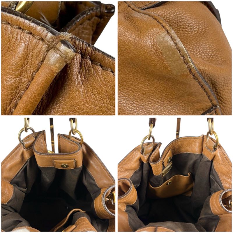 Miu Miu Miu Belted Tote Brown Leather Adventure