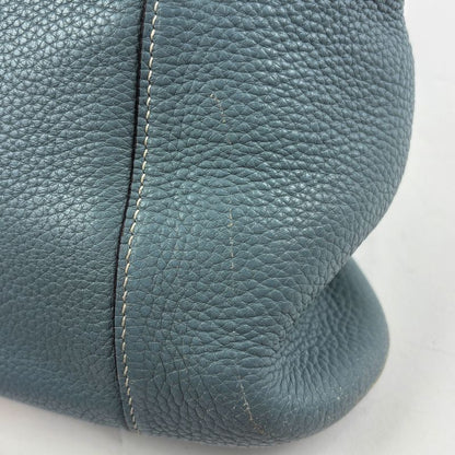 Hermes News GM Shoulder Bag Taurillon Clemence Ciel