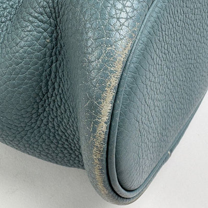 Hermes News GM Shoulder Bag Taurillon Clemence Ciel
