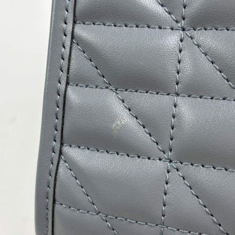 Gucci GG Marmont Small Tote Chain Quilted Leather Gray