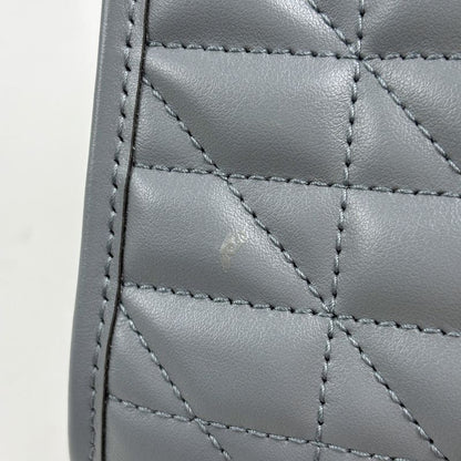 Gucci GG Marmont Small Tote Chain Quilted Leather Gray