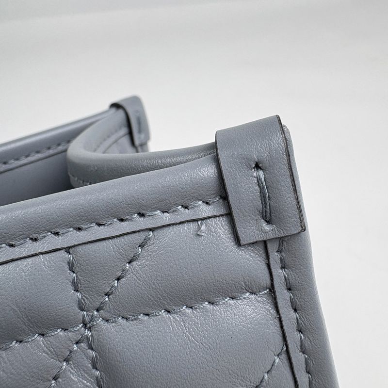 Gucci GG Marmont Small Tote Chain Quilted Leather Gray