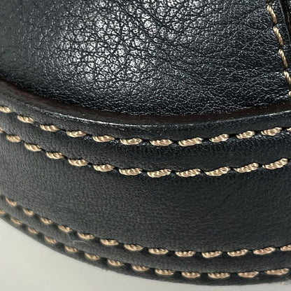 Loewe Logo Shoulder Bag Anagram Leather Black
