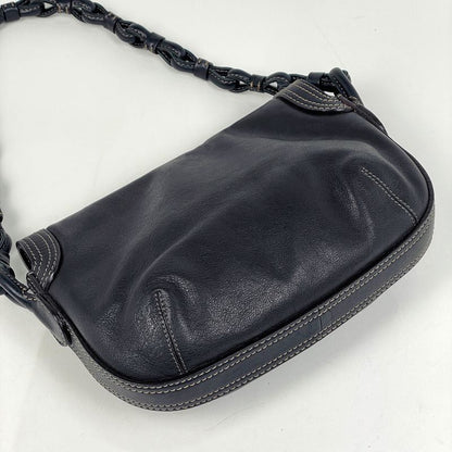 Loewe Logo Shoulder Bag Anagram Leather Black