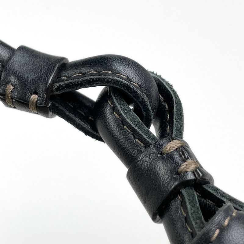 Loewe Logo Shoulder Bag Anagram Leather Black