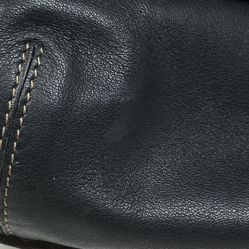 Loewe Logo Shoulder Bag Anagram Leather Black