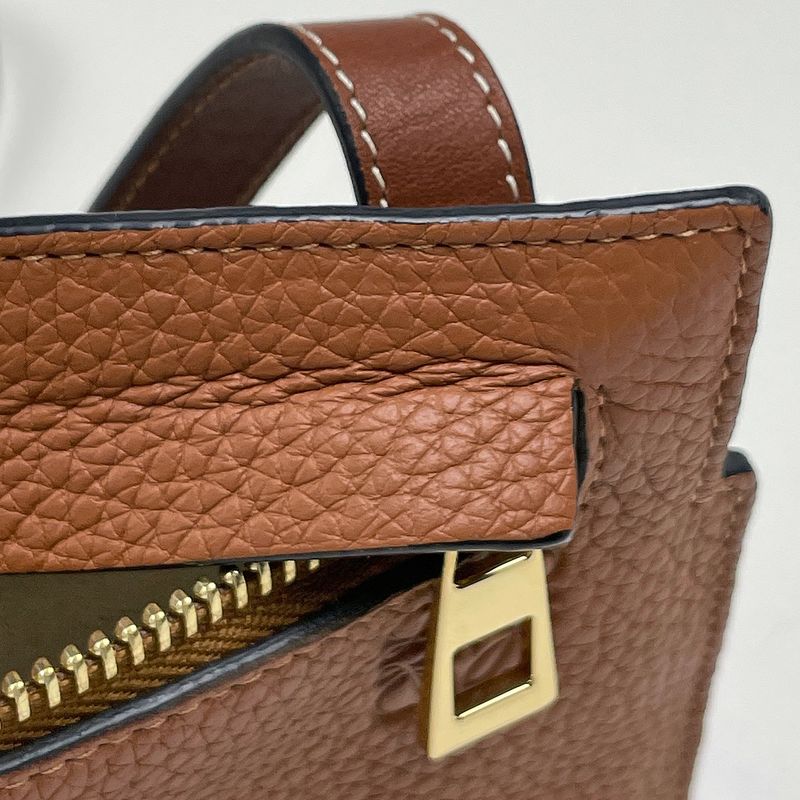 Loewe Anagram Shoulder Bag Crossbody Leather Brown