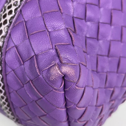 Bottega Veneta Intrecciato Tote Braided Leather Purple
