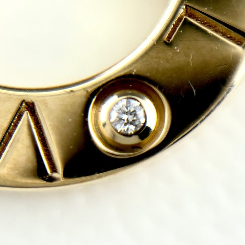 Cartier Love Circle Bracelet YG Yellow Gold 2 Row 750 Diamond
