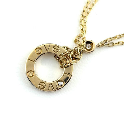 Cartier Love Circle Bracelet YG Yellow Gold 2 Row 750 Diamond