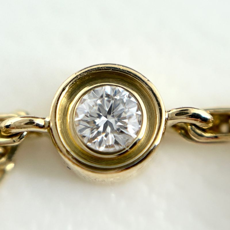 Cartier Love Circle Bracelet YG Yellow Gold 2 Row 750 Diamond