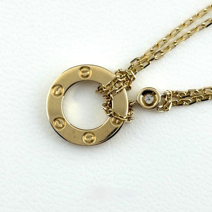 Cartier Love Circle Bracelet YG Yellow Gold 2 Row 750 Diamond