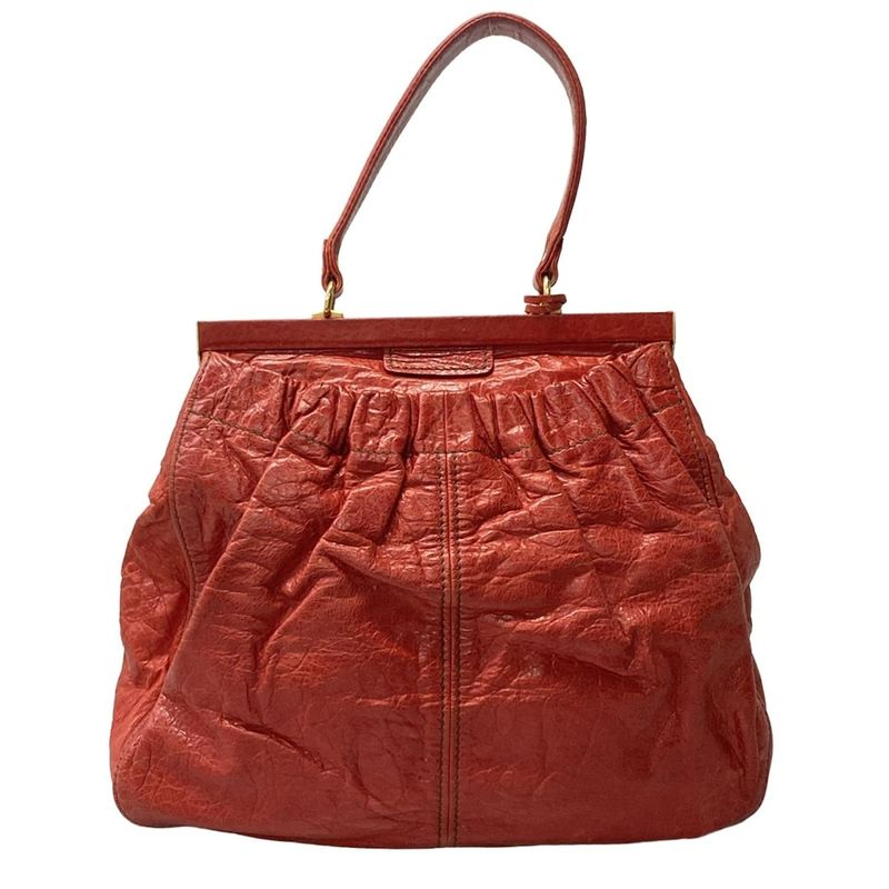 Miu Miu Handbag Red Bag Opening Leather