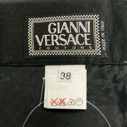 Versace Gianni Skirt 38 S Black Gold Silver Studs