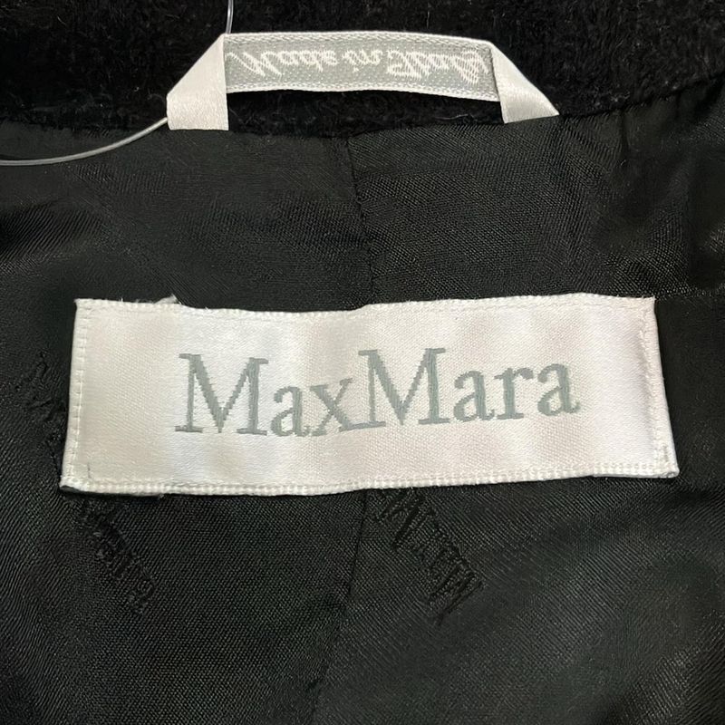 Max Mara Coat 38 S Black Long Sleeve Autumn Winter