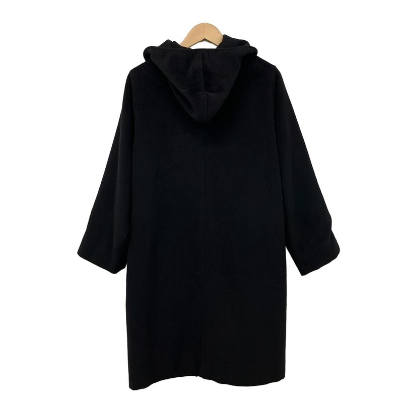 Max Mara Coat 38 S Black Long Sleeve Autumn Winter