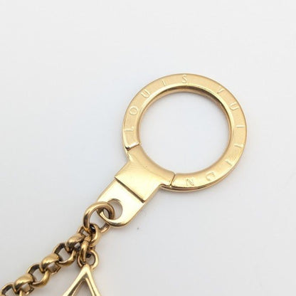 Louis Vuitton Fleur de Monogram Key Holder Charm Gold Chain Keychain