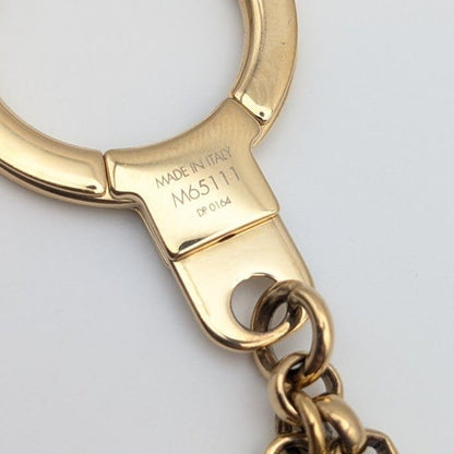 Louis Vuitton Fleur de Monogram Key Holder Charm Gold Chain Keychain