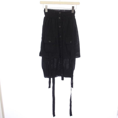 Saint Laurent Yves Knit Skirt Knee Length Deformed